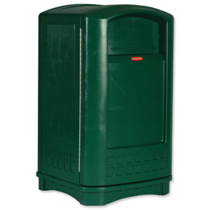 Rubbermaid Landmark II Bin Plastic Side Doors and Slide-out Bag Holder 189 Litres Green Ref 3964-58