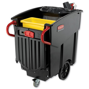 Rubbermaid Mega Brute Waste Collection Cart Turns on Own Axis 450 Litres W1330xD700xH1080mm Ref 9W71