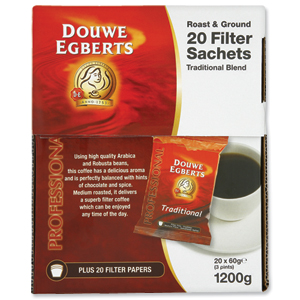 Douwe Egberts Filter Coffee 60g Sachets Ref A05592 [Pack 20]