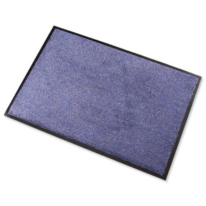 Doortex Cotton Mat Indoor Entrance Mat 100pc Cotton Surface 600x1000mm Blue Ref FC460100DCBL