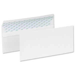 Ecolabel Envelopes Recycled Wallet Plain Press Seal 90gsm DL White Ref 273181 [Pack 1000]