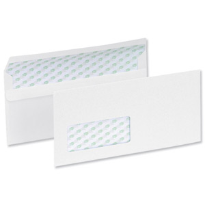 Ecolabel Envelopes Recycled Wallet with Window Press Seal 90gsm DL White Ref 273199 [Pack 1000]