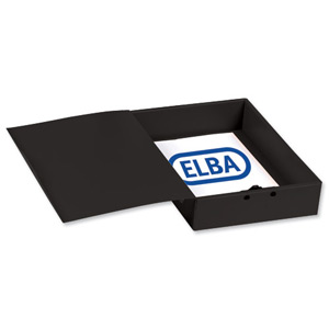 Elba Box File Opaque Polypropylene Rigid 70mm Spine Foolscap Black Ref 100080827 [Pack 5]