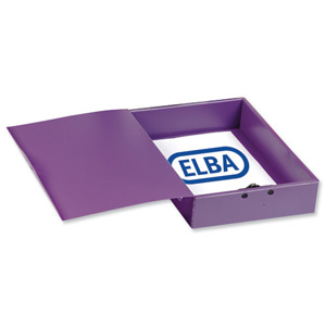 Elba Box File Opaque Polypropylene Rigid 70mm Spine Foolscap Purple Ref 100080829 [Pack 5]