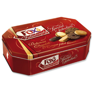 Foxs Fabulously Special Biscuits Chocolate or Cream Filling 11 Varieties Tin 730g Ref A07547