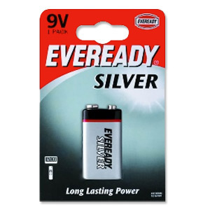 Eveready Silver Battery Carbon Zinc 6F22 FSB1 9V Ref 621063