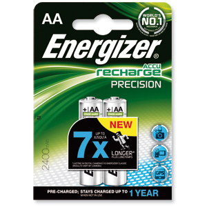 Energizer Battery Rechargeable NiMH Capacity 2400mAh HR6 1.2V AA Ref 632918 [Pack 2]