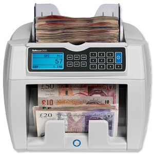 Safescan 2685 Banknote Counter GBP and Euro 800-1500 Notes/min Ref 112-0421