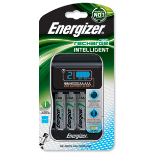 Energizer Intelligent Battery Charger for 4x A A/AAA Batteries Includes 4x AA 2000mAh Ref 637110