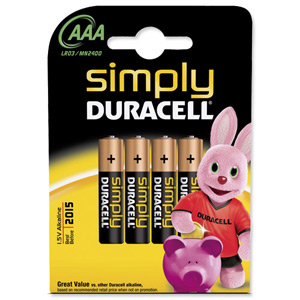 Duracell MN2400 Simply Battery AAA Ref 81235219 [Pack 4]