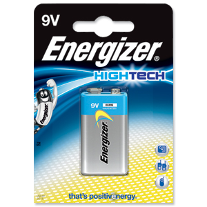 Energizer HighTech Battery Alkaline 6LR61 9V Ref 629781