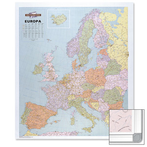 Map Marketing Europa Political Map Framed 64 Miles to 1 inch Scale 1026x1046mm Ref FRAMWEUR