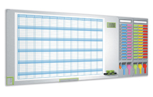 Nobo Performance Synergy Planning Board Time/Date T-Card Annual Grid Magnetic W1425xH600mm Ref 1902239