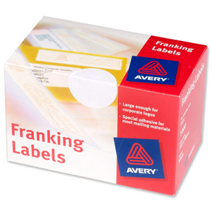 Avery Franking Labels 2 per Sheet 162x38mm White Ref FL05 [1000 Labels]