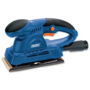 Draper Orbital Sander Soft-grip Handle 2 Sanding Sheets 3m Cable 230V 135W Ref 76220