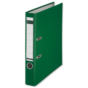 Leitz Mini Lever Arch File Plastic 52mm Spine A4 Green Ref 10151055 [Pack 10]