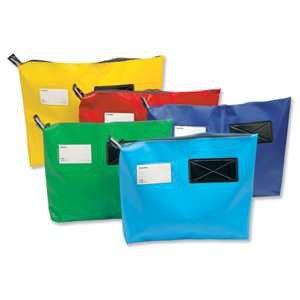 Versapak Mailing Pouch Gusseted Bulk Volume Sealable with Window PVC 470x335x75mm Green Ref CG3 GRS