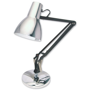 Helix VL1 Desk Lamp Adjustable Fluorescent H750mm 11W Chrome Ref VL1030