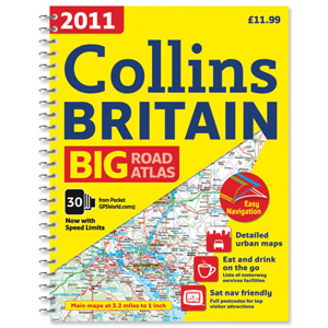 Collins Road Atlas of Britain Route Planning 3.2 Miles/Inch Spiral Bound W295xH385mm Ref 9780007320547