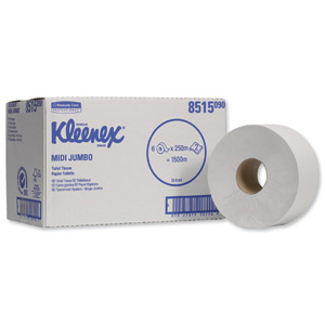 Kleenex Ultra Jumbo Toilet Tissue 1250 Sheet Rolls Two-ply Ref 8515 [Pack 6]