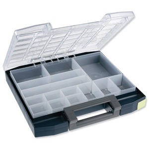 Raaco 55 Assorter Box Double-wall Polypropylene and Polycarbonate Lid A4 Sorting Trays Ref 134842