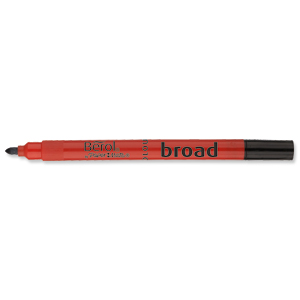 Berol Colour Broad Pen with Washable Ink 1.7mm Line Black Ref S0375350 [Wallet 12]