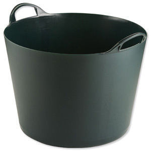 Strata Tuff Tub Plastic with Handles Base Dia370mm H400mm 0.9kg 42 Litre British Racing Green Ref GN187