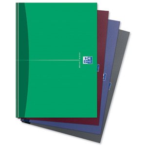 Oxford Office Notebook Casebound Hard Cover Ruled 192pp 90gsm A4 Assorted Ref 100105005 [Pack 5]