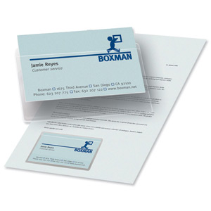 3L Business Card Pockets Polypropylene Side Opening no Flap 60x95mm Ref 10106 [Pack 10]