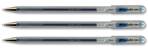 Pentel Hybrid Roller K106 Rollerball Pen 0.6mm Tip 0.35mm Line Blue Ref K106E-C [Pack 12]