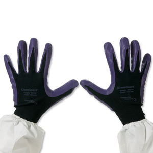 Kleenguard G40 Nitrile Gloves Elasicated Cuffs Abrasion and Liquid-resistant Size 9 Purple Ref 97357