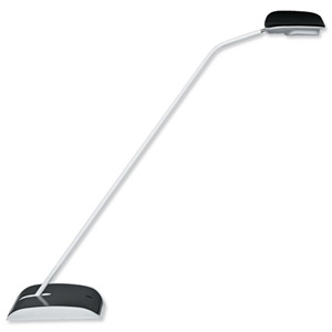 Unilux Folia Desk Lamp Recycled Dimmable Asymmetrical Lenses 4x LED Black and White Ref 641L06UK