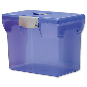 File Box Plastic for Suspension Files A4 W370xD240xH300mm Light Blue