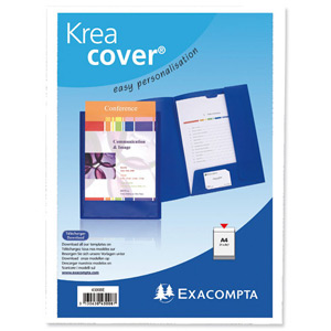 Exacompta Kreacover Presentation File Personalisable Polypropylene A4 White Ref 43008E [Pack 30]