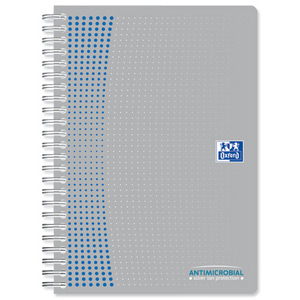 Oxford Antimicrobial Notebook Soft Cover Ruled and Margin 180 Pages 90gsm A5 Ref F39005 [Pack 5]