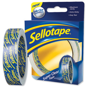 Sellotape Super Clear Tape Roll Extra-sticky 24mmx50m Ref 1443855 [Pack 6]