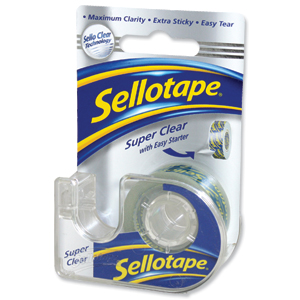 Sellotape Super Clear Tape Roll Extra-sticky 18mmx15m Ref 1570184 [Pack 6]