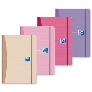 Oxford Signature Notebook Hardcover Ruled 192 Pages 90gsm 90x140mm Feminine Ref N002376 [Pack 5]