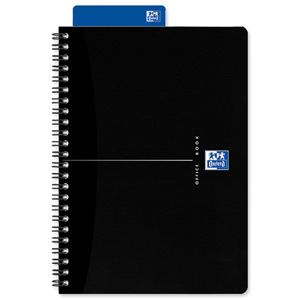 Oxford Office Notebook Wirebound Polypropylene Ruled 180pp 90gsm A5 Smart Black Ref 100103627 [Pack 5]