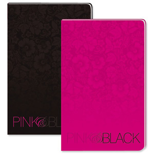 Pink & Black Soft Cover Compact Notebook W90xH140mm Ref M70023 [Pack 10]