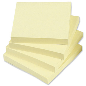 5 Star Re-Move Notes Repositionable Pad of 100 Sheets 76x76mm Yellow [Pack 12]