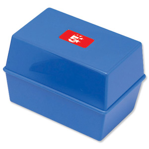 5 Star Card Index Box Capacity 250 Cards 5x3in 127x76mm Blue