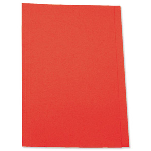 5 Star Square Cut Folder Recycled Pre-punched 250gsm Foolscap Red [Pack 100]