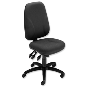 Trexus Intro Maxi Operator Chair Asynchronous High Back H590mm W530xD470xH480-610mm Charcoal