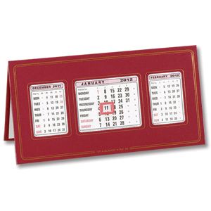 At-a-Glance 2012 Desk Calendar Gold Blocked Three Months to View Date Indicator W248xH130mm Ref 3S