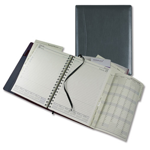 Collins Elite 2012 Executive Diary Wirobound Day to Page Hourly W164xH246mm Black Ref 1100VBLK