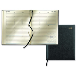 Collins 2012 Quarto Appointment Diary Hourly Week to View with Index W210xH260mm Black Ref QB7