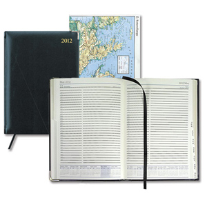 Collins 2012 Classic Desk Diary Day to Page Appointments Half-Hourly W148xH210mm A5 Black Ref 1250V