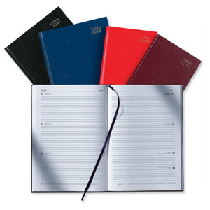 Collins 2012 Desk Diary Week to View Current and Forward Year Planners W210xH297mm A4 Black Ref 40BLK