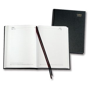 Collins 2012 Big Diary Leathergrain Two Pages per Day W210xH297mm A4 Black Ref 47